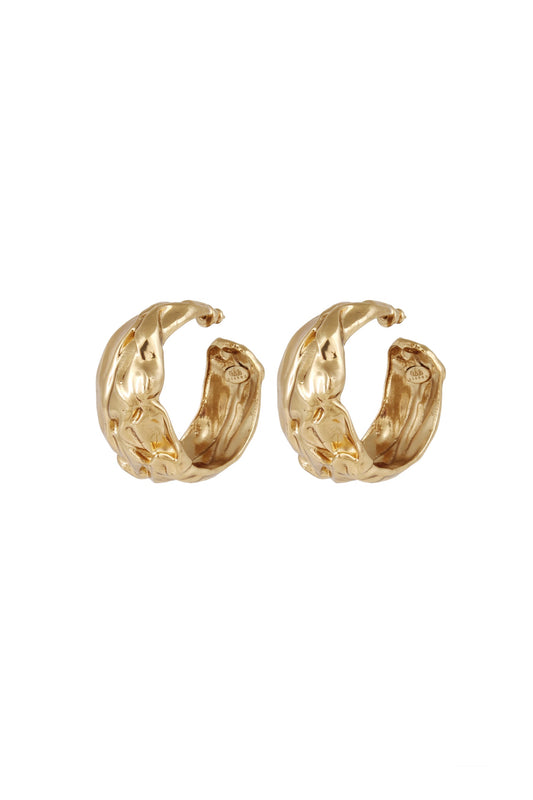 Gas Bijoux Compress Hoops - Gold
