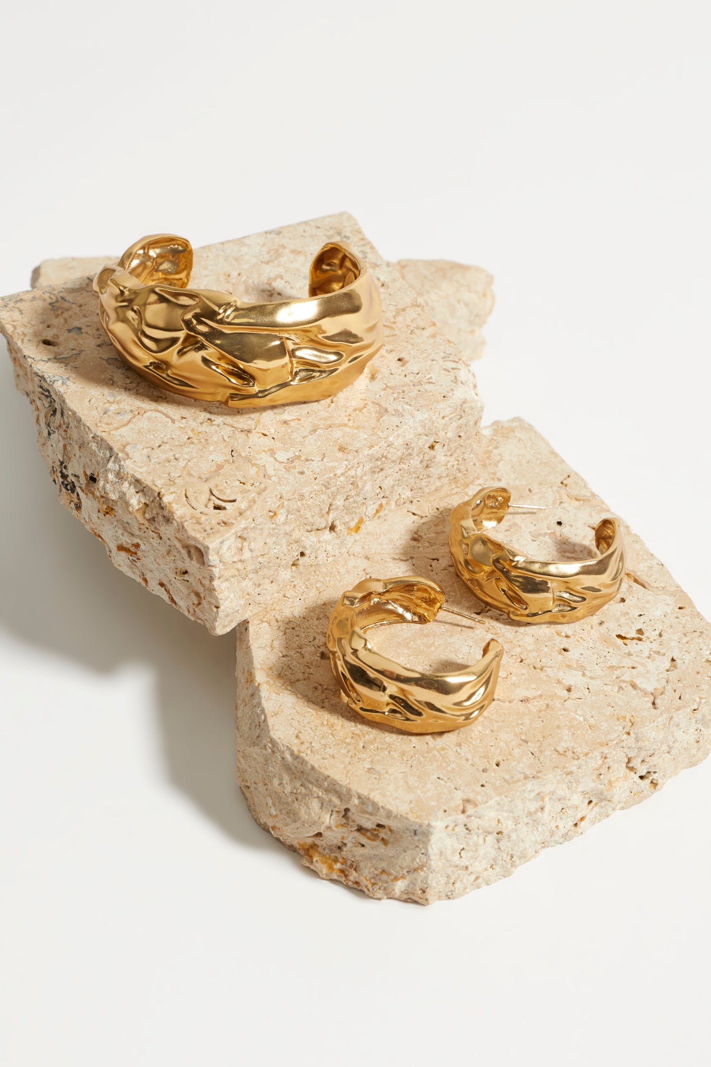Gas Bijoux Compress Hoops - Gold