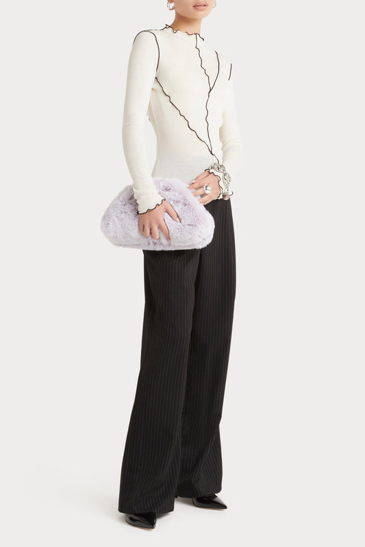 Contrast Rib - White