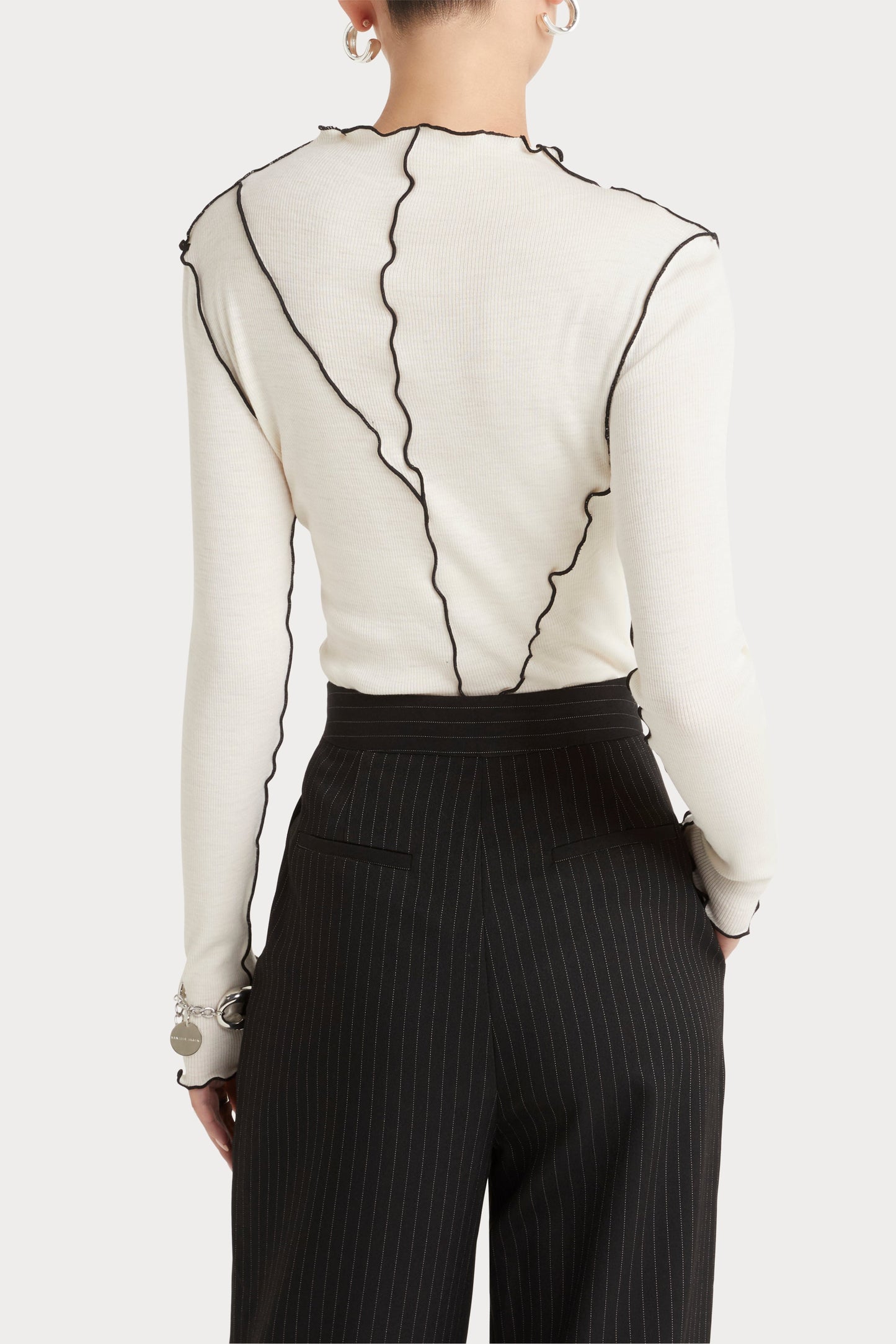 Contrast Rib - White